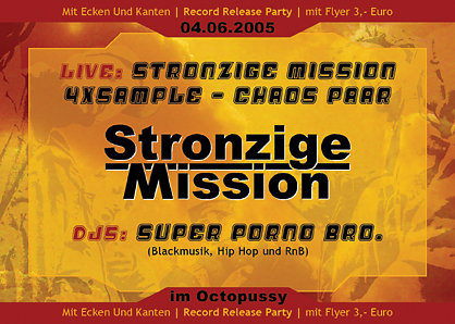 Stronzige Mission - Flyer - Vorderseite